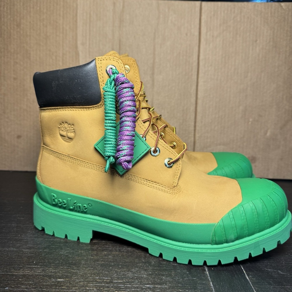 Timberland X Bee Line 6-Inch Boots Wheat Green A2M2Y A52145 Men's Size 11.5